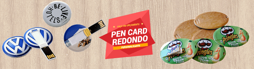 Pen Cards Redondos Personalizados